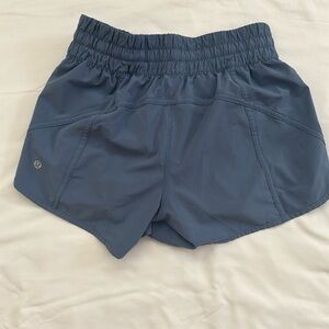 Lighter blue 3.5” MR lululemon shorts